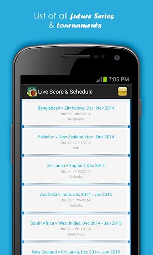 Live Cricket Scores & Schedule screenshot 1