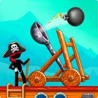 Máy bắn đá: Cướp biển Stickman APK