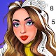 Color By Number girl book icon