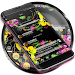 SMS Messages Glass BlackFlower icon