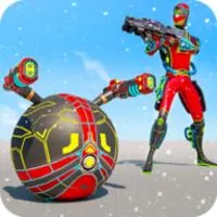 Snow Ball Robot Bike Games icon