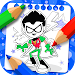 Teen Titans coloring cartoon icon