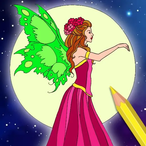 Fairy Color by Number Book icon