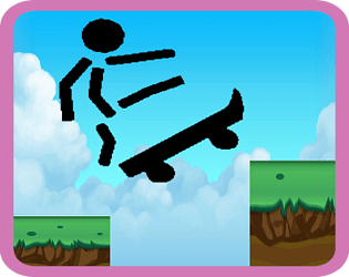 Skater skateboard stickman icon