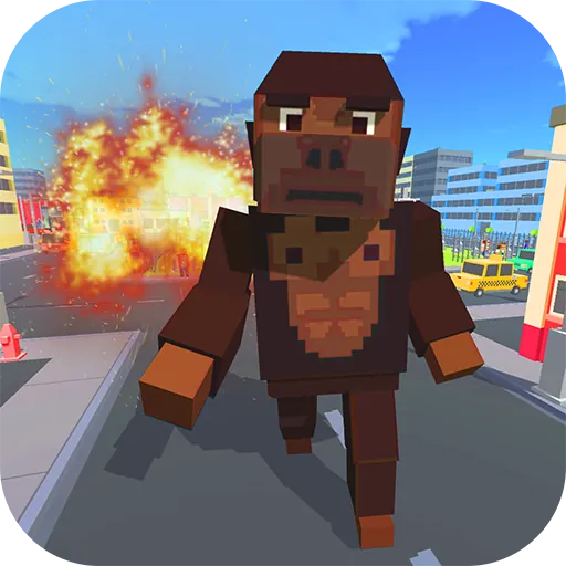 Blocky Gorilla: Crazy Kong APK