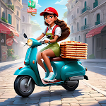 Pizza Food Delivery Boy Ridericon