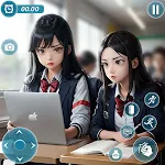 School Simulator Anime Girl 3D icon