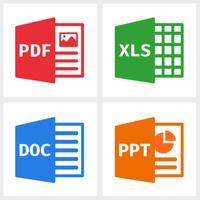 Leitor de documento pdf e word icon
