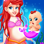 Mermaid Mom & Baby Care Game icon