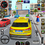 City Cab Driver Car Taxi Gamesicon
