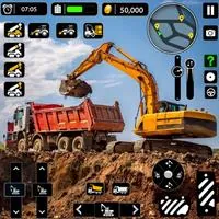 Snow Offroad Construction Excavator icon