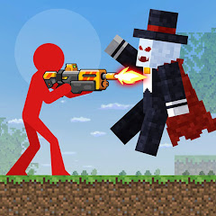 Red Stickman in Craft World Modicon