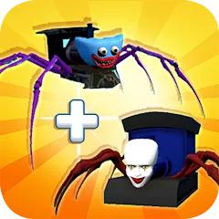 Spider Train Run: Merge Battle Mod icon