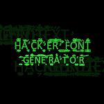 Hacker Font - Glitch Generatoricon