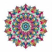 Mandala Color by Number Book Modicon