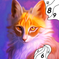 Cat Color by Number Paint Game icon