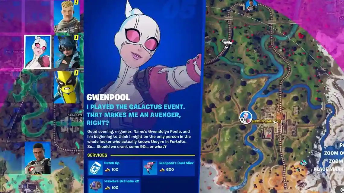 Fortnite: How to Acquire Gwenpool's Dual Micro SMGs