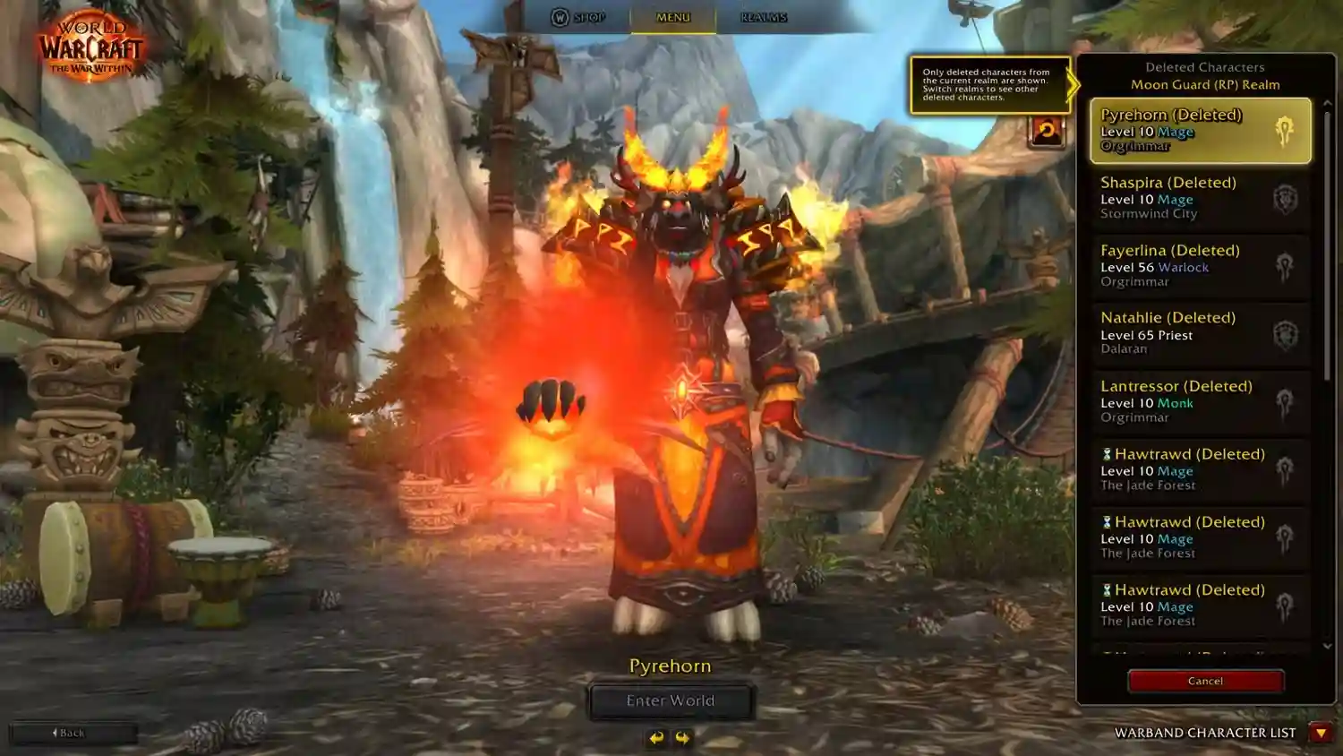 World of Warcraft Quietly Reintroduces Useful Character Service