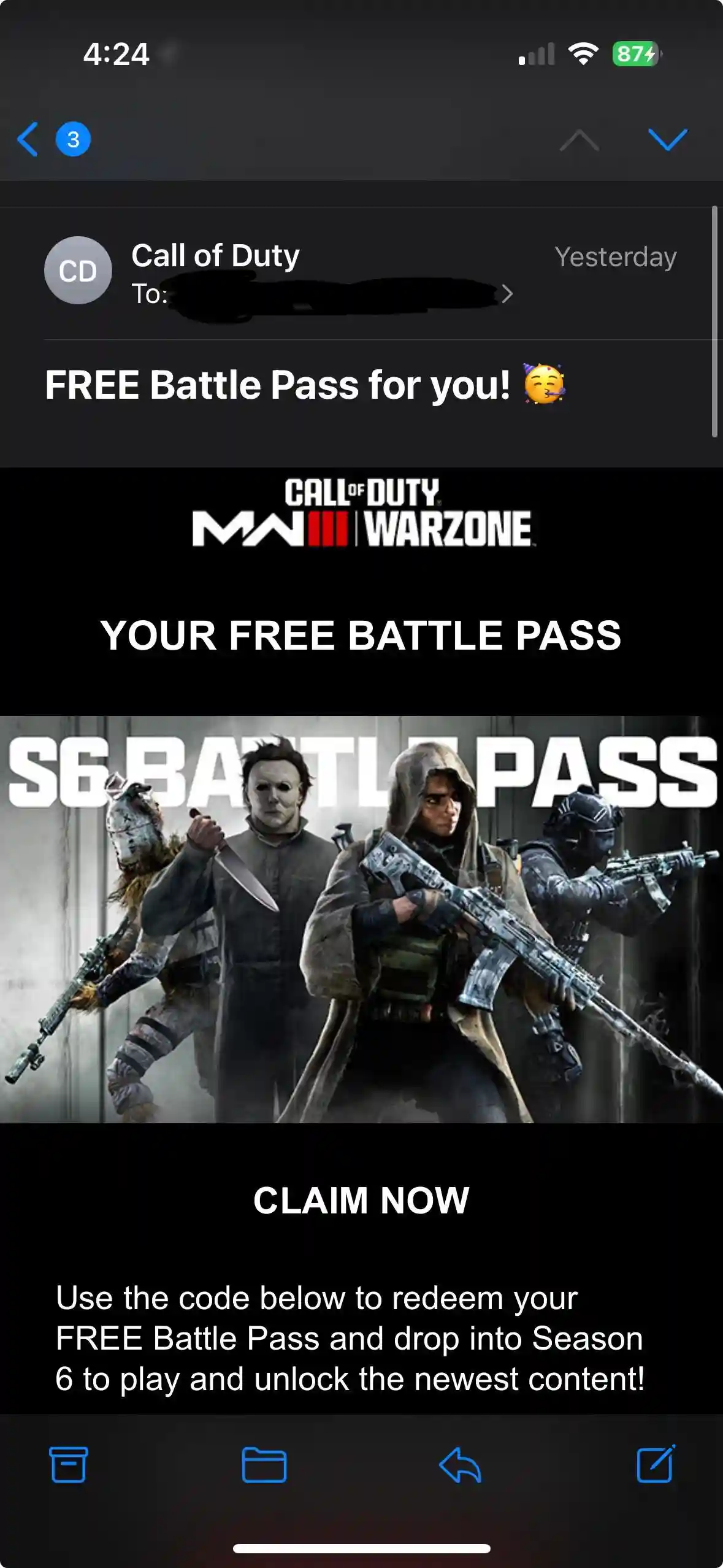 Call of Duty Offers Free Battle Passes for Season 6—But There's a Catch