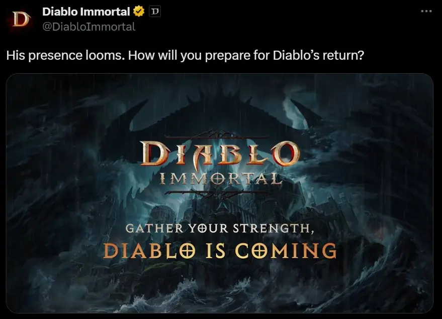 Diablo Immortal Season 31 Hints at the Return of a Major Villain