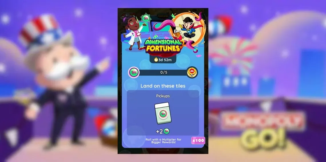 Monopoly GO - Dimensional Fortunes Event Rewards and Milestones