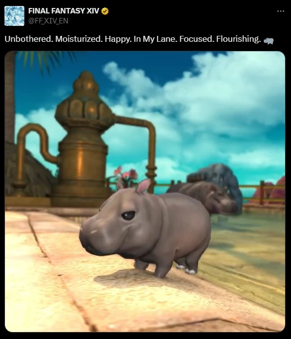 Final Fantasy 14's Hippo Calf Minion Gains Unexpected Popularity