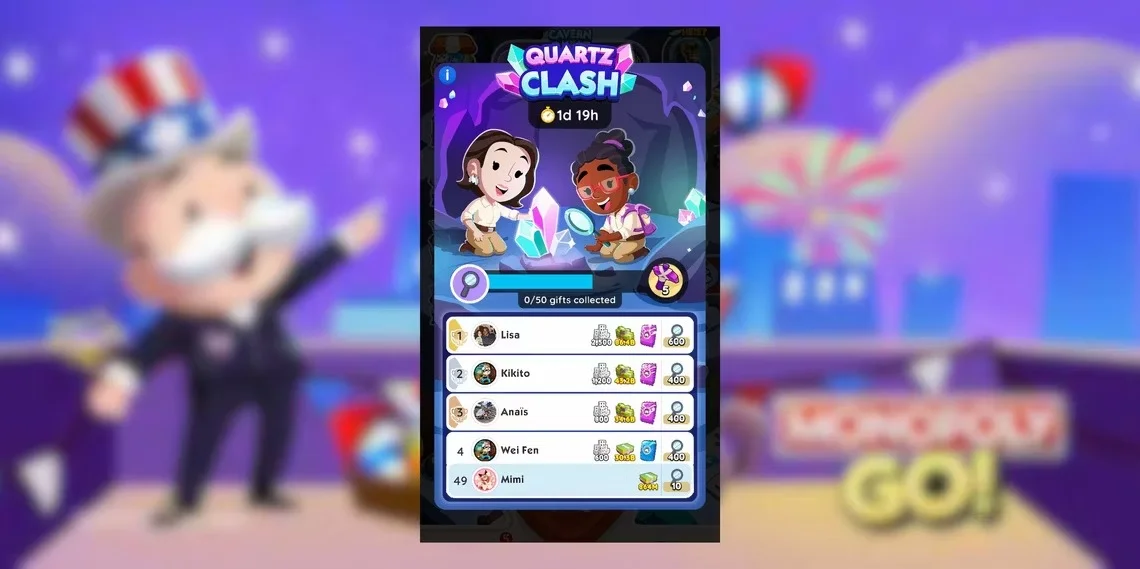 Monopoly GO: Quartz Clash Rewards and Milestones News