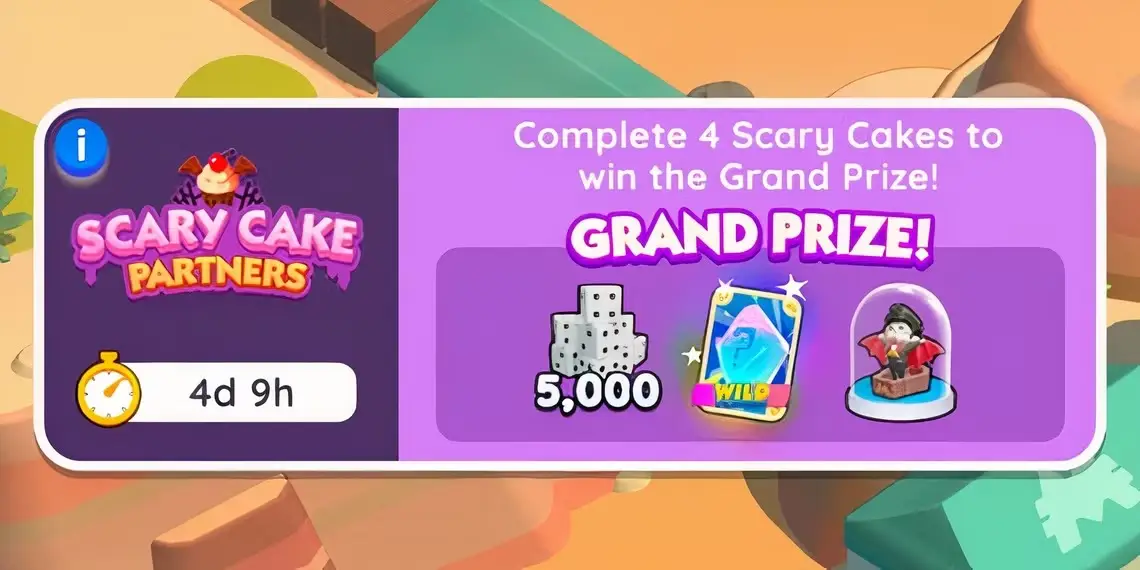 Monopoly GO: Scary Cake Partners Event Rewards and Milestones