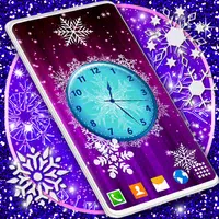 Frozen Winter Analog Clock icon