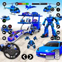 Police Car US War Robot Games icon