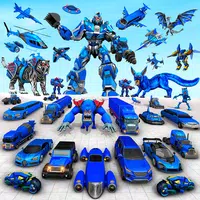 Police Tiger Robot Car Game 3d icon