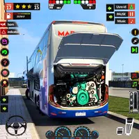 US Bus driving bus Driver 3D icon