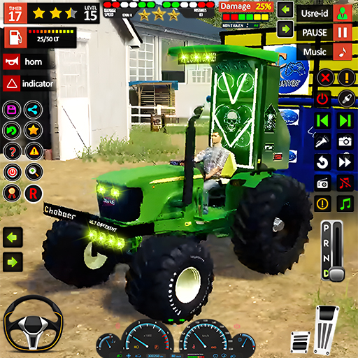 Indian Tractor Game Farm Game icon