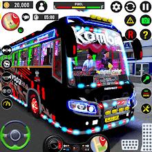 Coach Tourist Bus City Driving icon