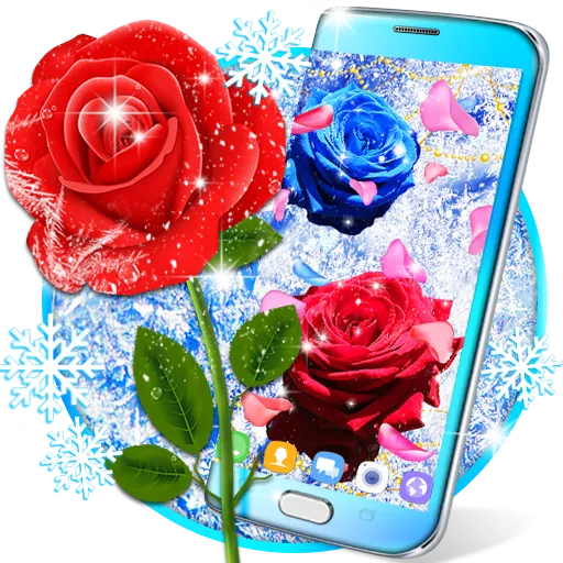 Winter rose live wallpaper icon