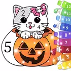 Coloring by Number: Halloween icon